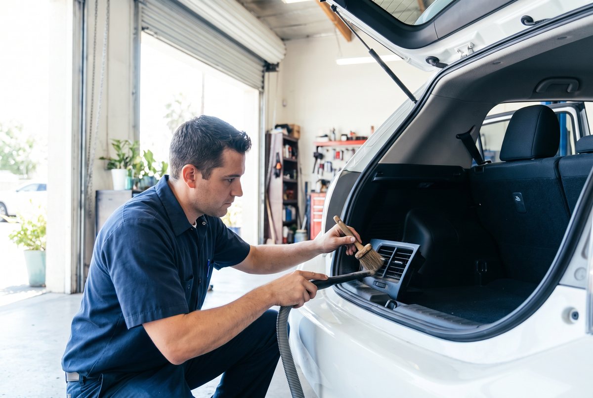 Hybrid battery cooling vent cleaning